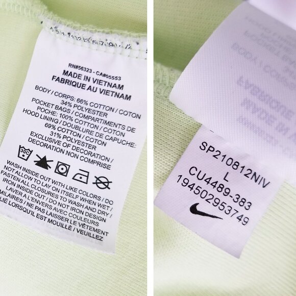 Nike Sportswear Men's L Tech Fleece Full-Zip Hoodie in Light Liquid Lime Black - Picture 12 of 16